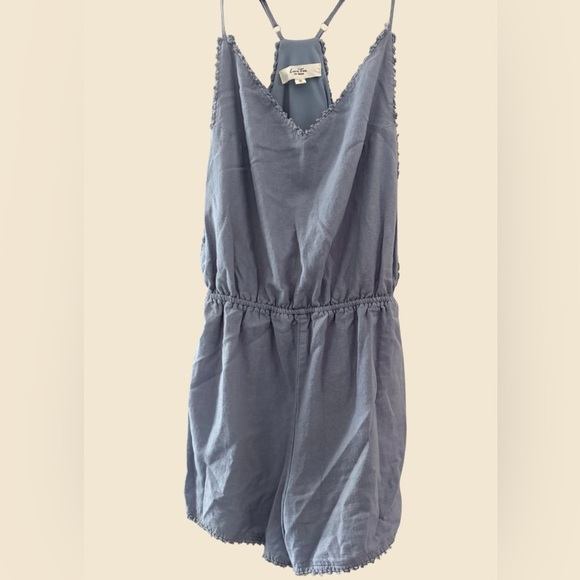 Love Tree Women's Soft Blue Romper - Picture 1 of 4